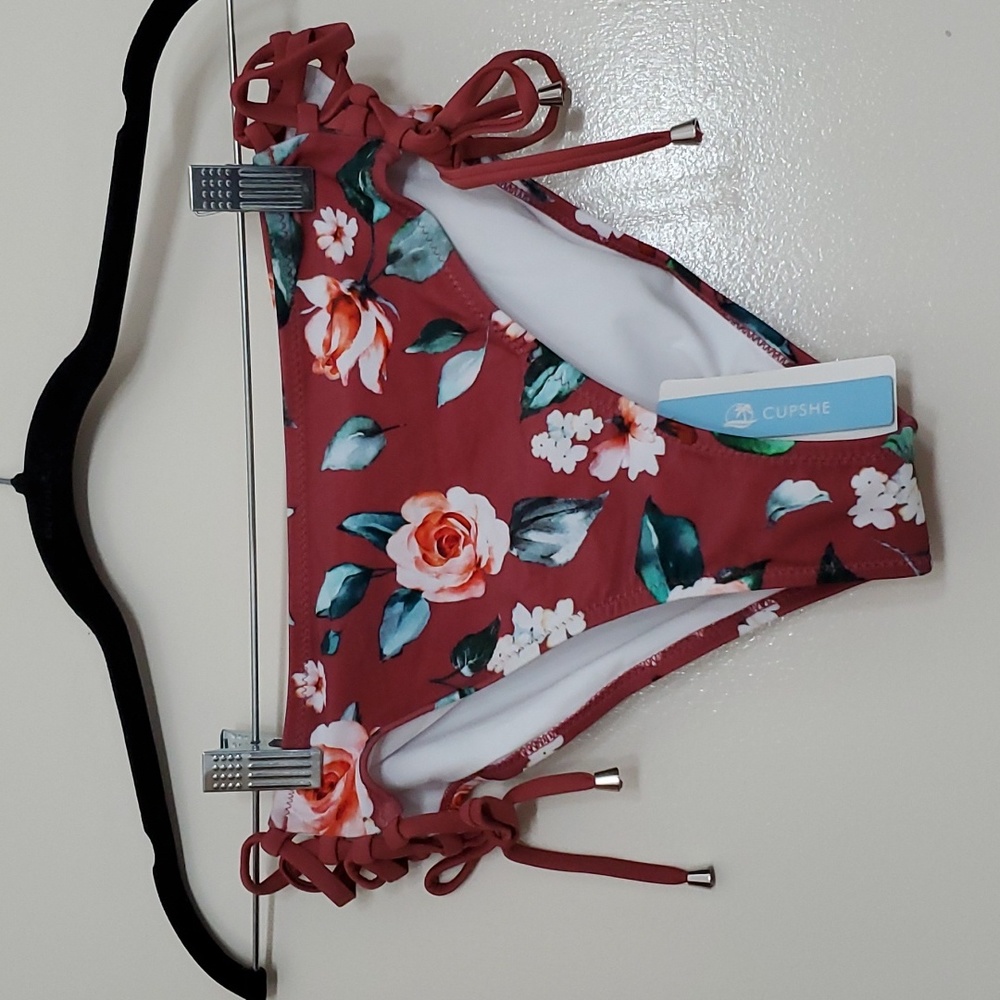Cupshe Floral Swim Bottom Beach Resortwear Vacation